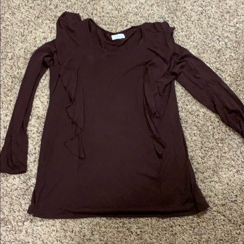 Velvet maroon maternity top size L